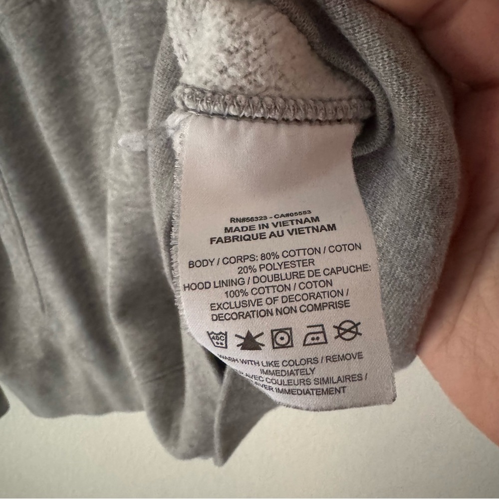 NIKE Air Jordan Hoodie XL Gray Center Swoosh Y2K Retro Streetwear Vintage Skater - Picture 7 of 12